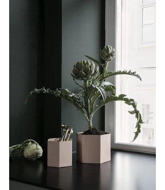 Ferm Living Ferm Living - Pot Hexagonal - Grand - Rose - Métal