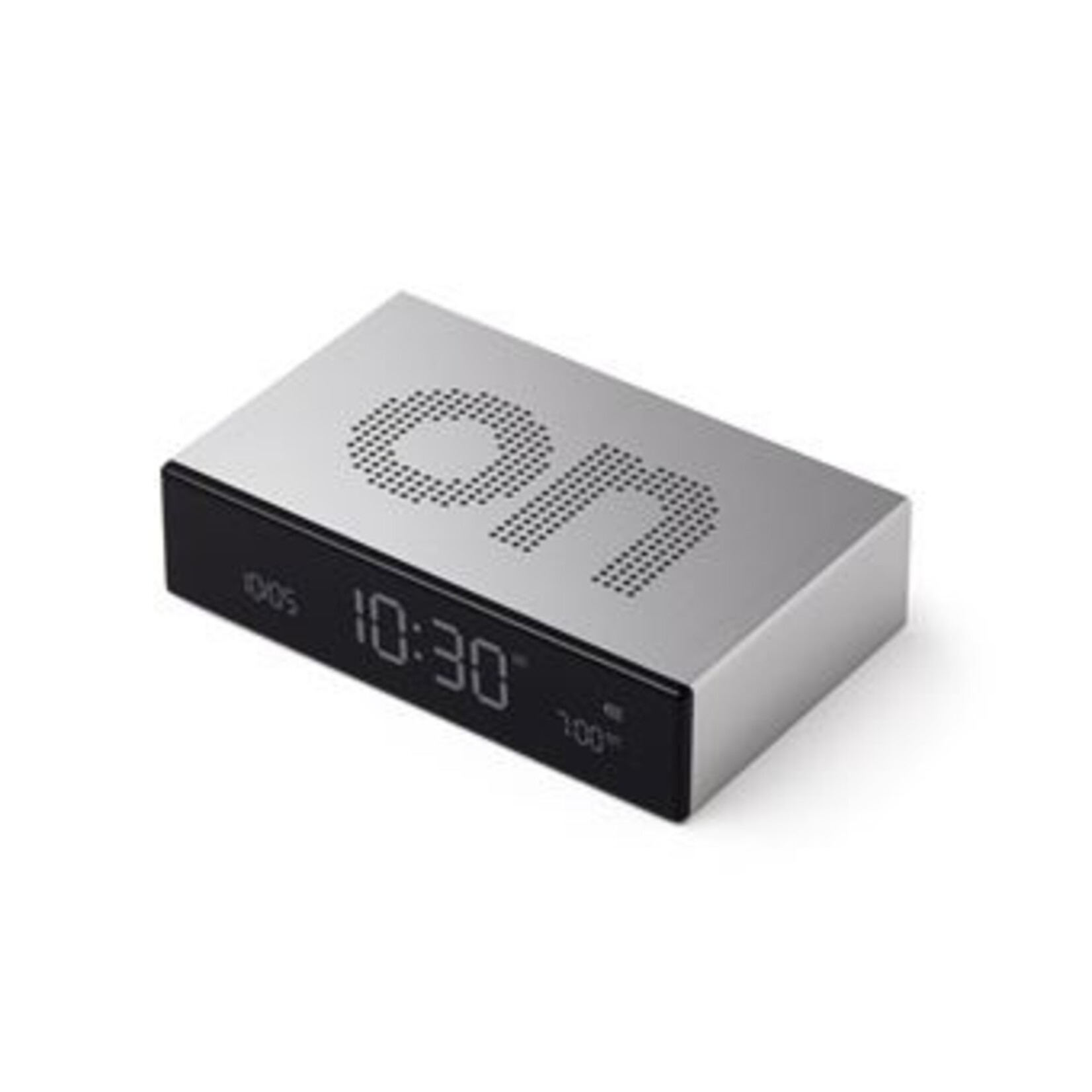 lexon Lexon - Flip - Premium - Réveil LCD réversible - Alu Argent