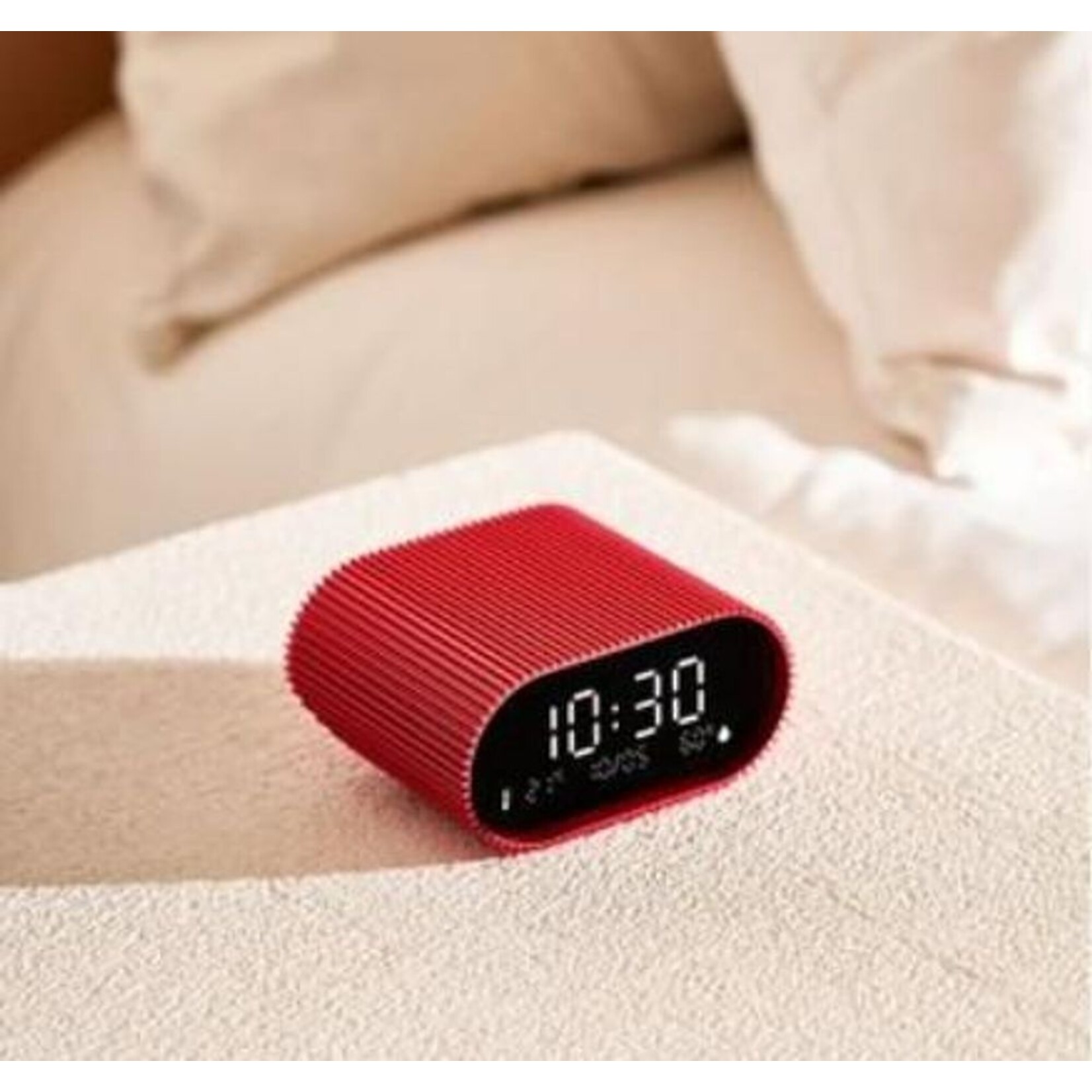 Lexon Lexon Ray Clock - Alarmklok met thermometer en hygrometer - Rood