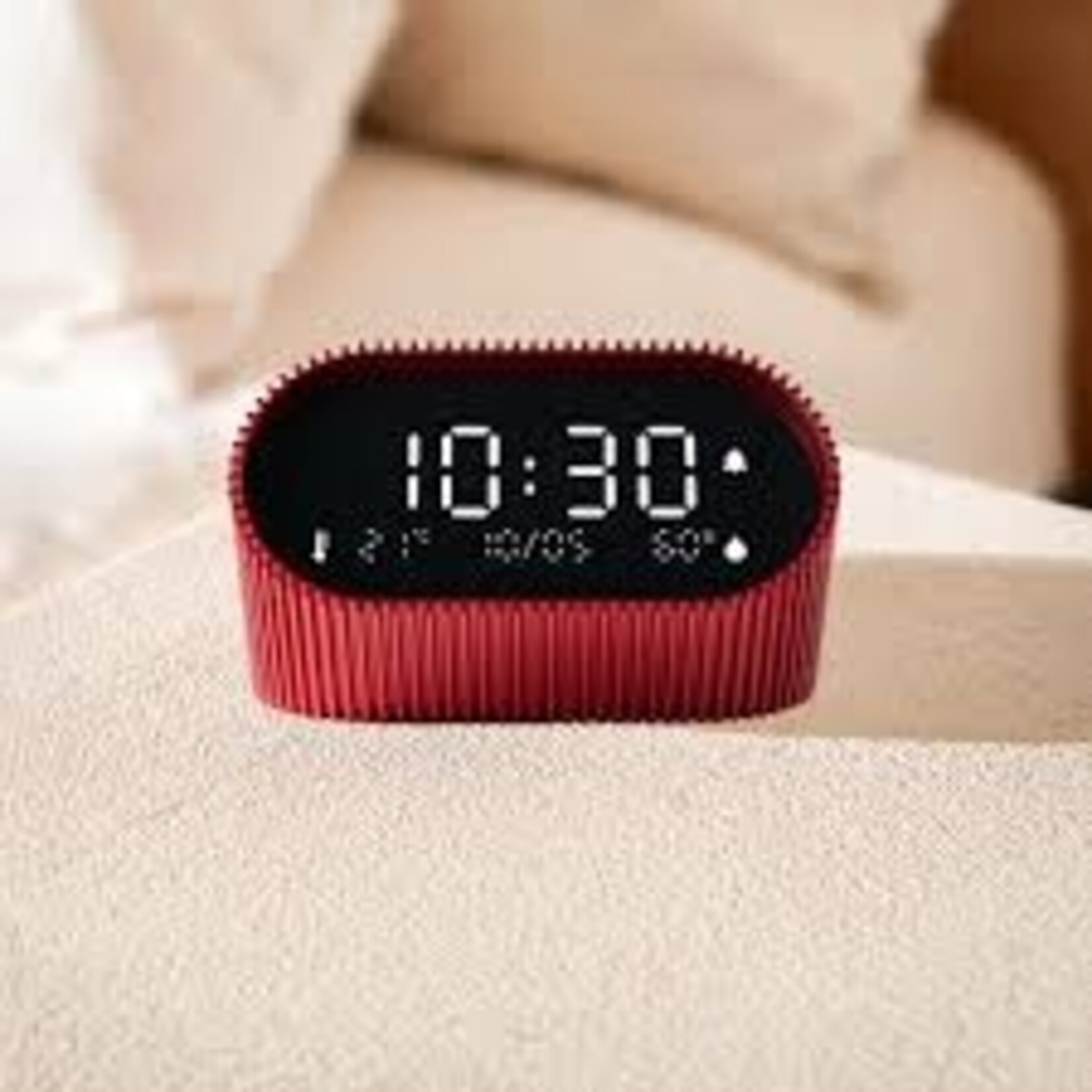 Lexon Lexon Ray Clock - Alarmklok met thermometer en hygrometer - Rood