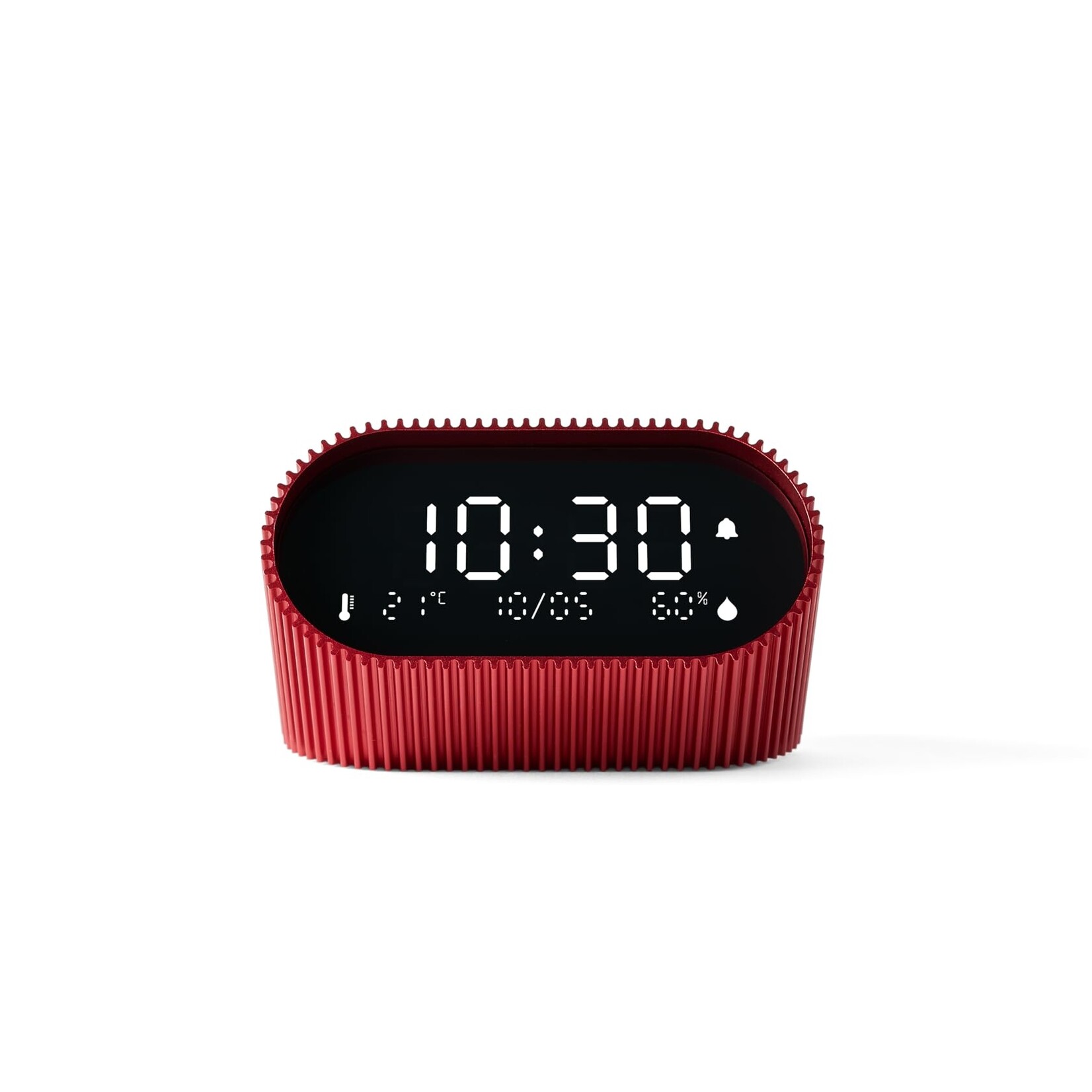 Lexon Lexon Ray Clock - Alarmklok met thermometer en hygrometer - Rood