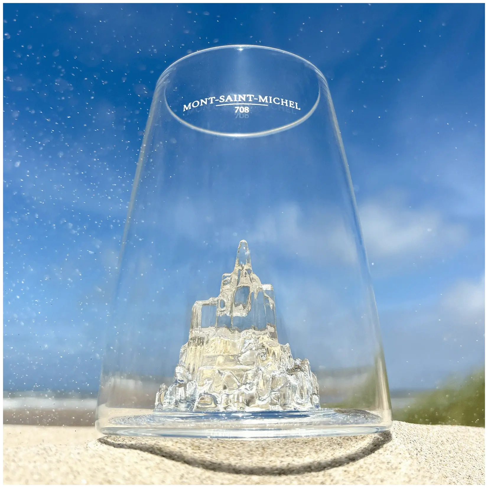 Alaskan Maker Alaskanmaker - Verre design Monument emblématique - Mont-Saint-Michel - 1 pièce