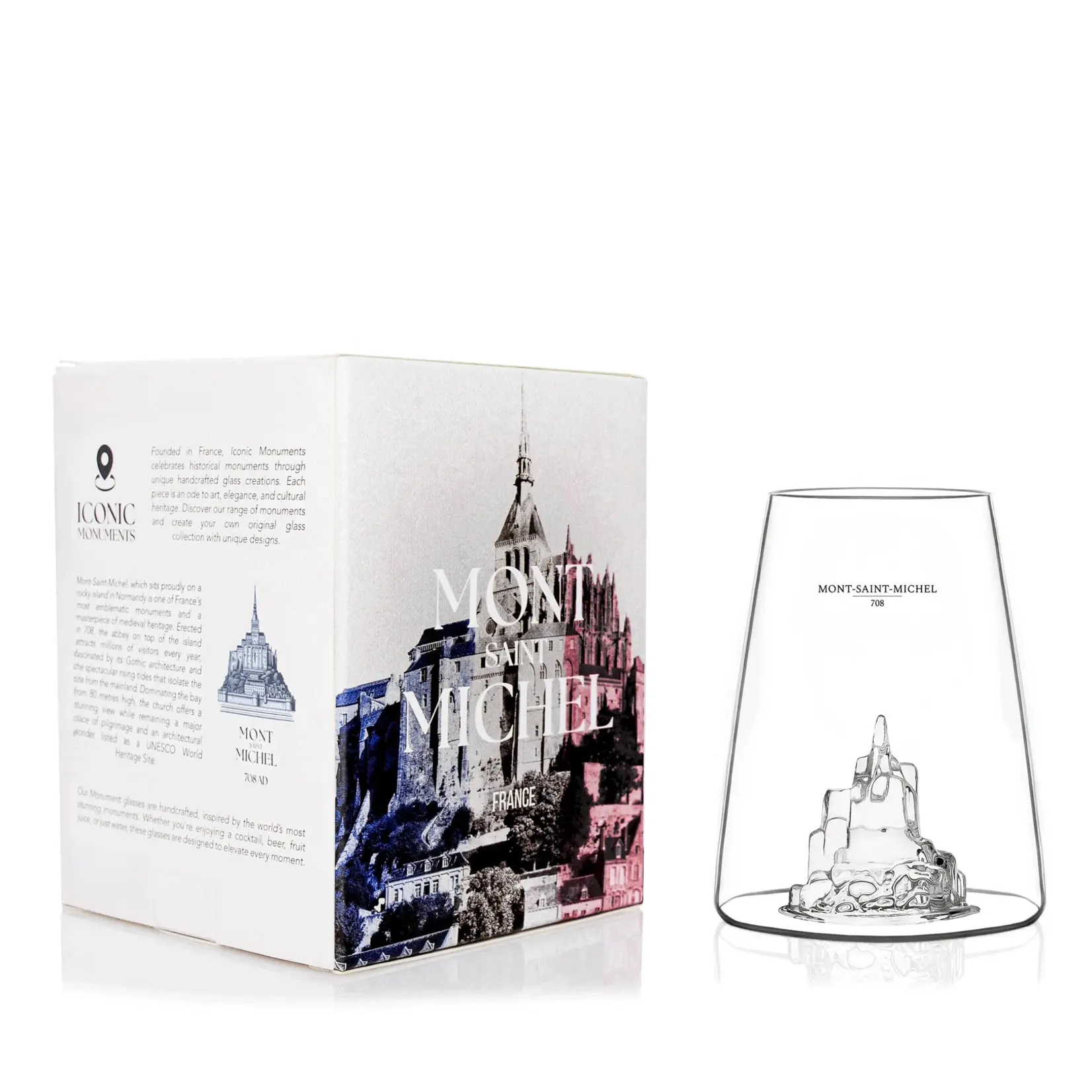 Alaskan Maker Alaskanmaker - Design Glas Iconic Monument - Mont-Saint-Michel - 1 Stuk