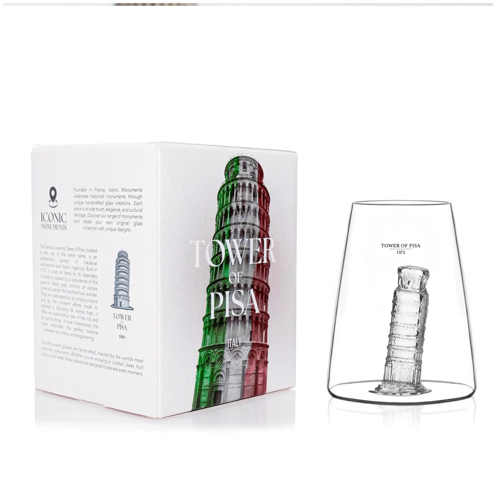 Alaskan Maker Alaskanmaker - Design Glas Iconic Monument - Toren Van Pisa - 1 Stuk