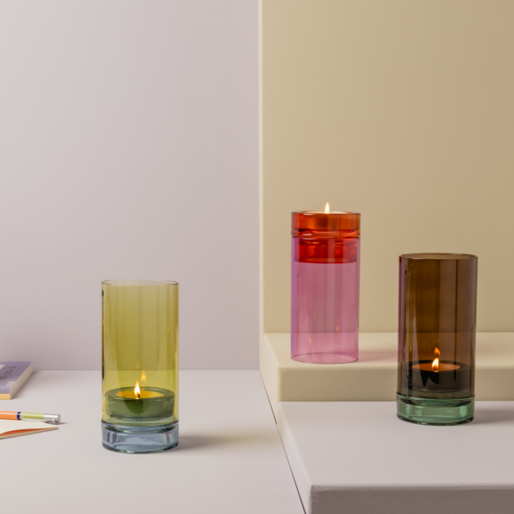 Remember Remember - Theelichthouder 'Lys' - Roze