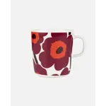 Marimekko Marimekko - Unikko - Mok - 4dl - Wit/bordeauxrood/rood