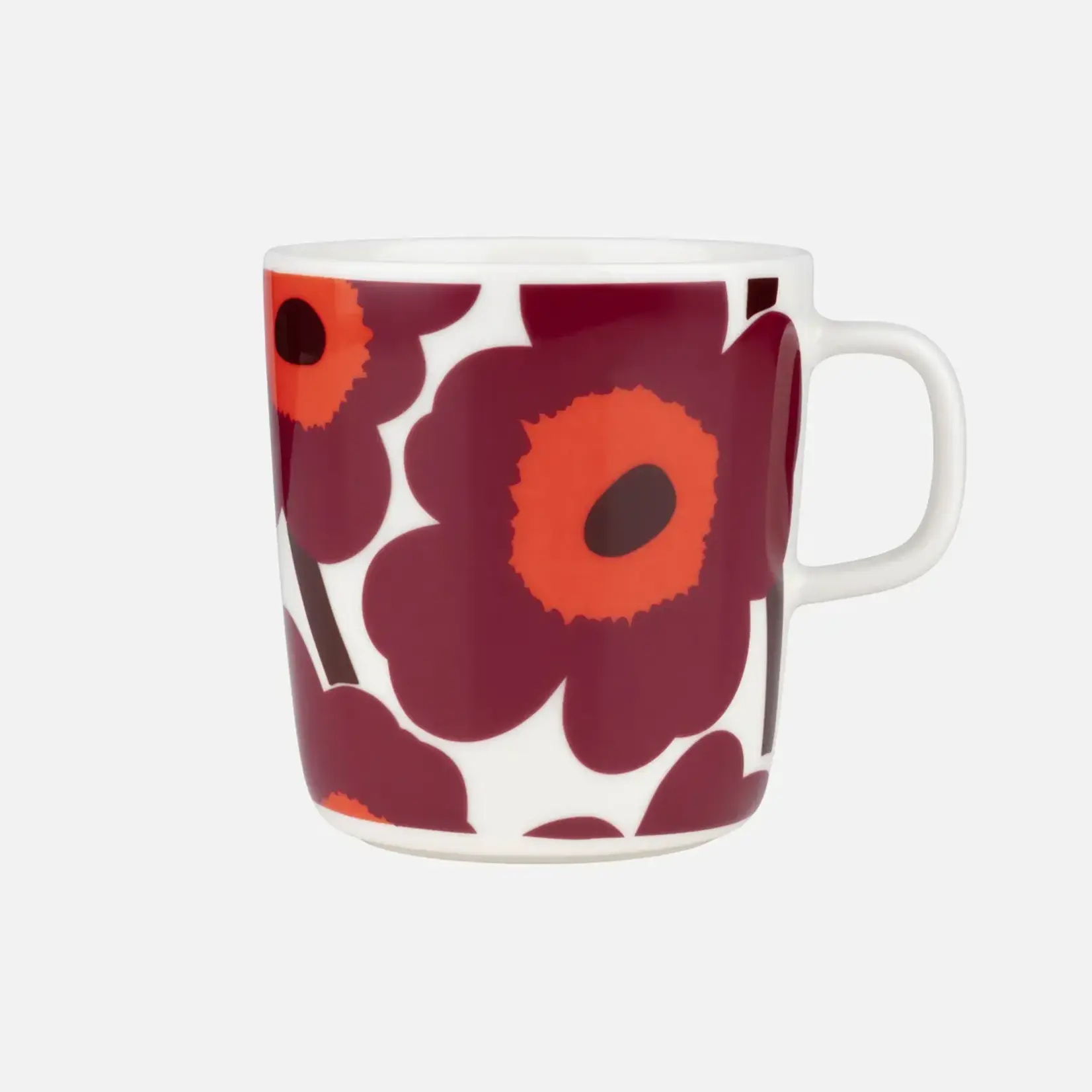 Marimekko Marimekko - Unikko - Mok - 4dl - Wit/bordeauxrood/rood