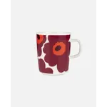 Marimekko Marimekko - Unikko - Mug - 2,5 dl - Blanc/bordeaux/rouge