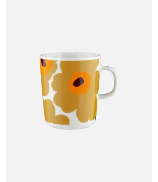 Marimekko Marimekko - Unikko - Mok - 2,5dl - Wit/karamel/warm oranje