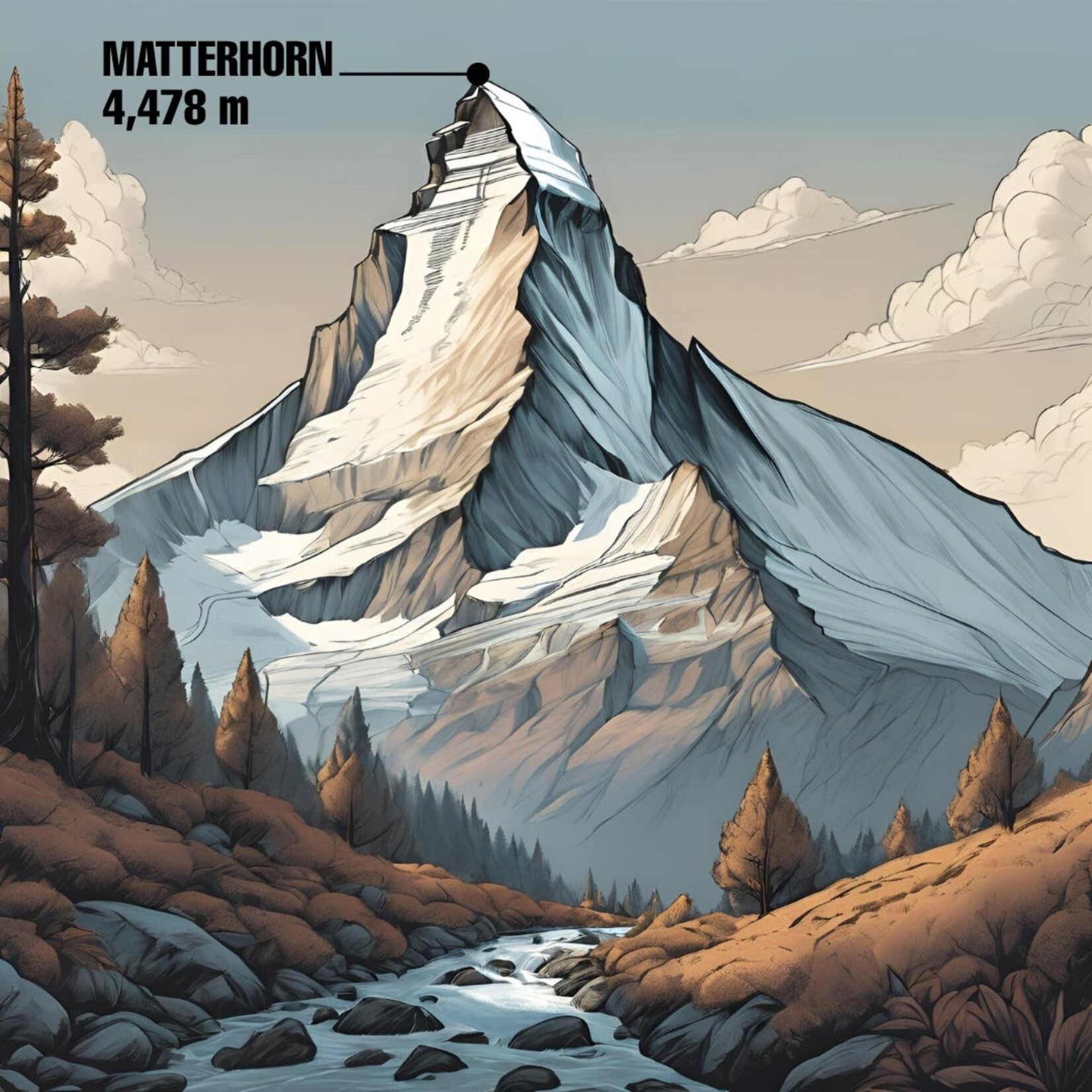 Alaskan Maker Alaskan Maker - Set van 4 Shotglazen - Mont Blanc - Mont Everest - Matterhorn - Pic du Midi