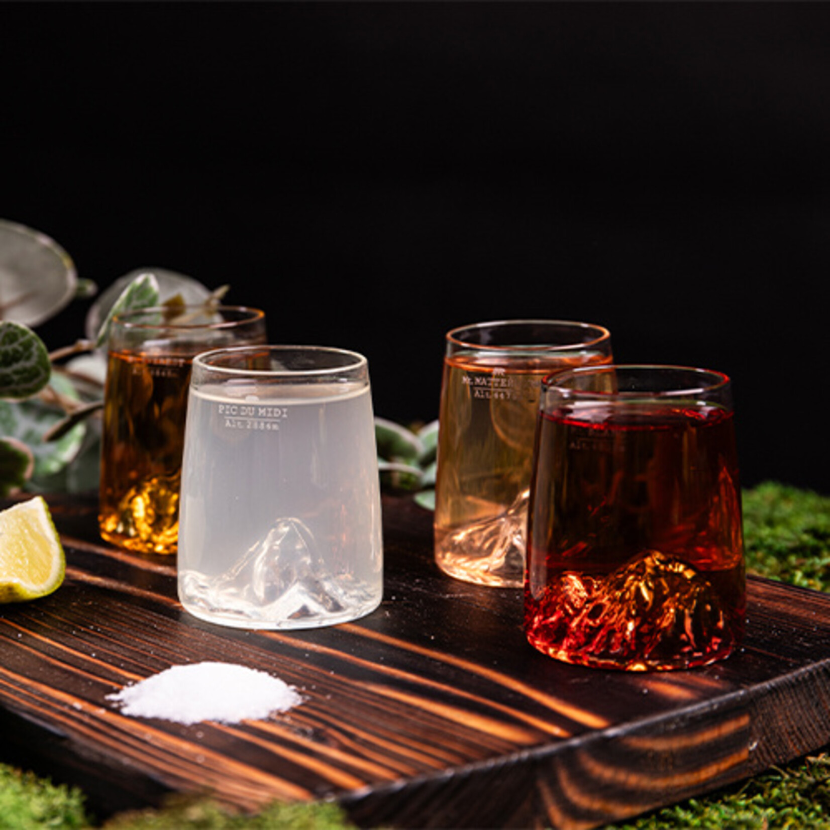 Alaskan Maker Alaskan Maker - Set van 4 Shotglazen - Mont Blanc - Mont Everest - Matterhorn - Pic du Midi