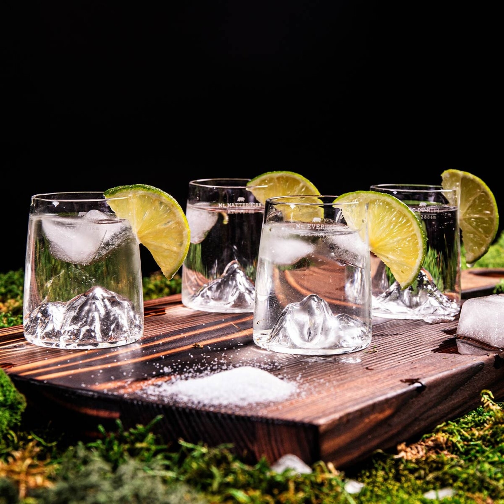 Alaskan Maker Alaskan Maker - Set van 4 Shotglazen - Mont Blanc - Mont Everest - Matterhorn - Pic du Midi