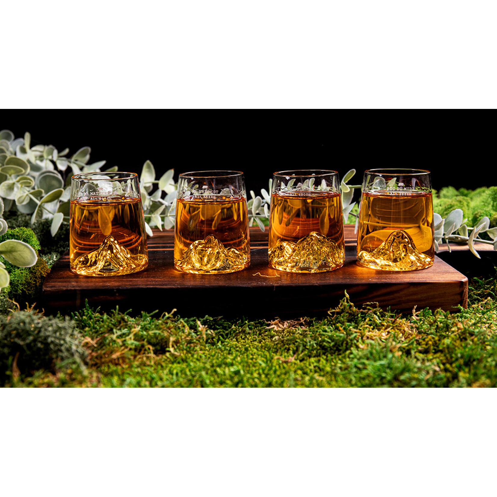 Alaskan Maker Alaskan Maker - Set van 4 Shotglazen - Mont Blanc - Mont Everest - Matterhorn - Pic du Midi