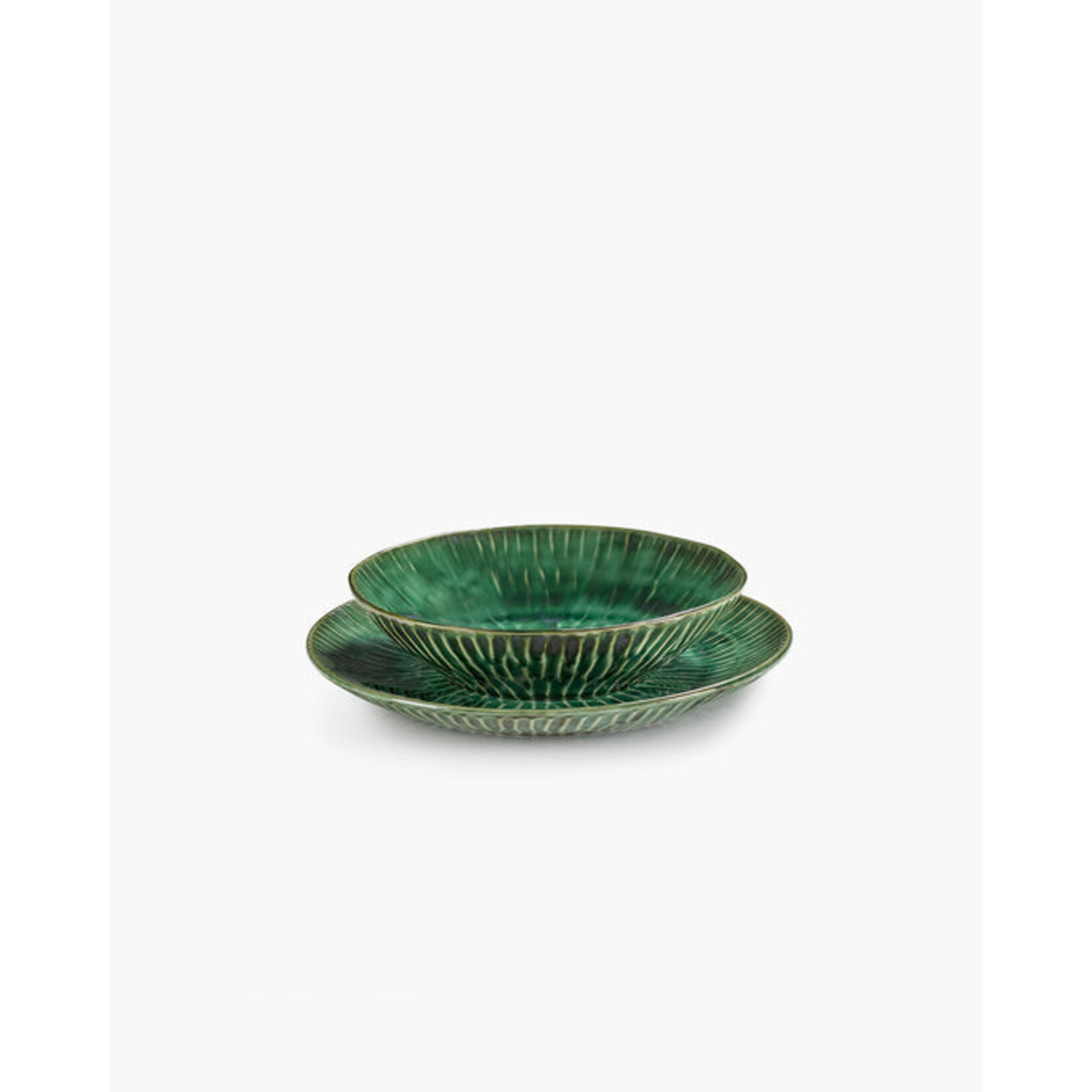 Serax Serax - Pascale Naessens - Verde Lanza - Assiette creuse 22 cm - Vert - Lot de 2
