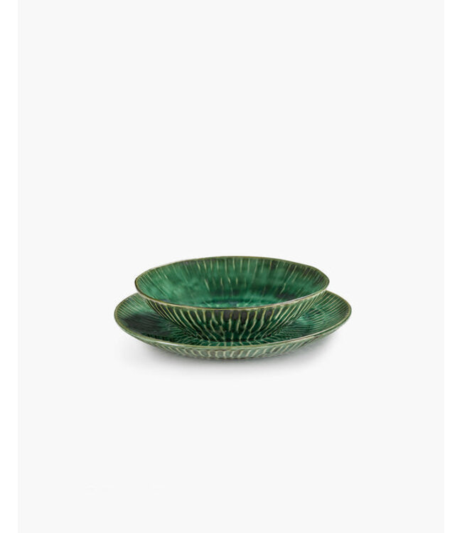 Serax - Pascale Naessens - Verde Lanza - Assiette creuse 22 cm - Vert - Lot de 2
