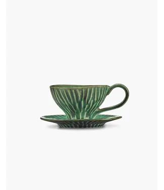 Serax Serax - Pascale Naessens - Verde Lanza - Assiette à cappuccino 14,5 cm - Vert - Lot de 2