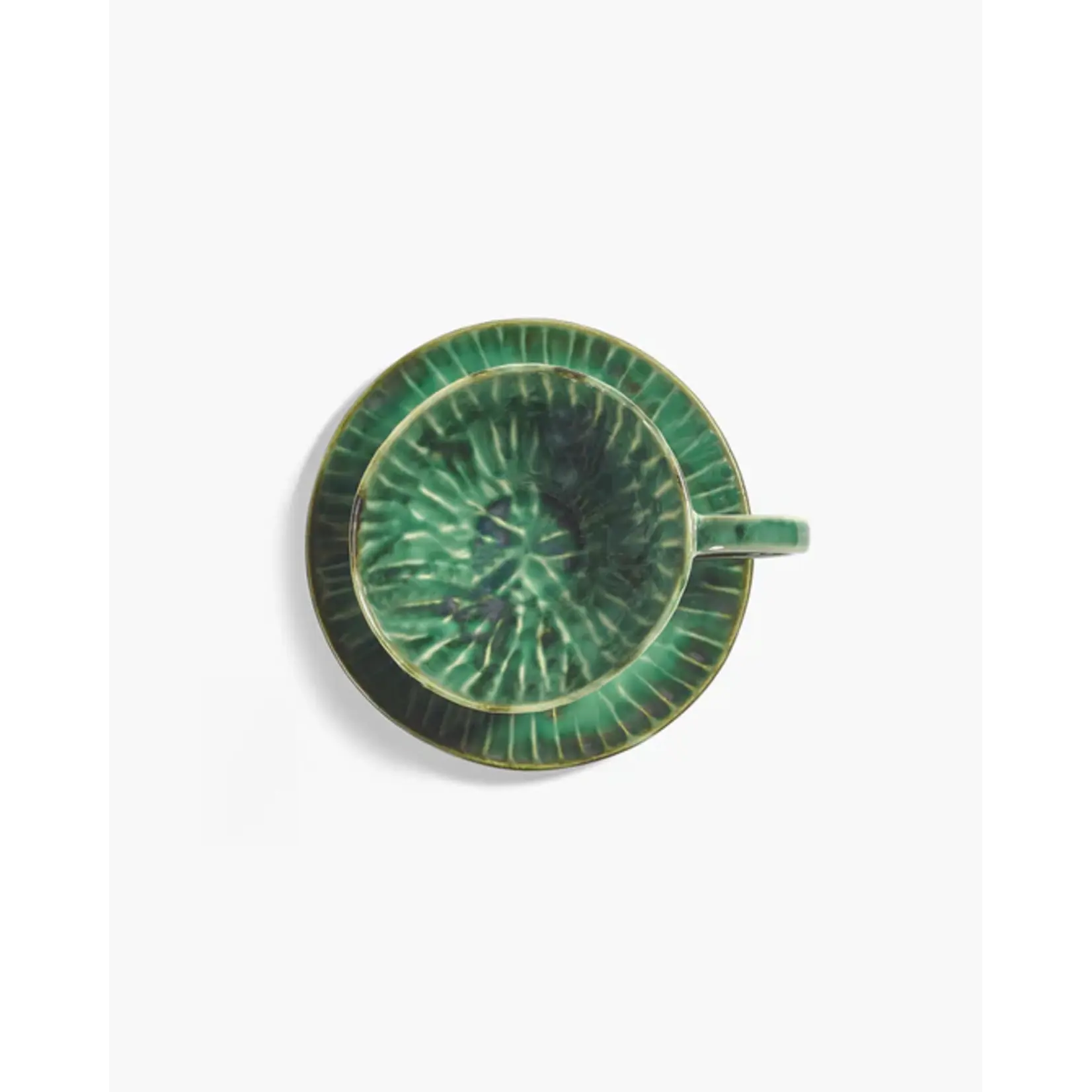 Serax Serax - Pascale Naessens - Verde Lanza - Assiette à cappuccino 14,5 cm - Vert - Lot de 2