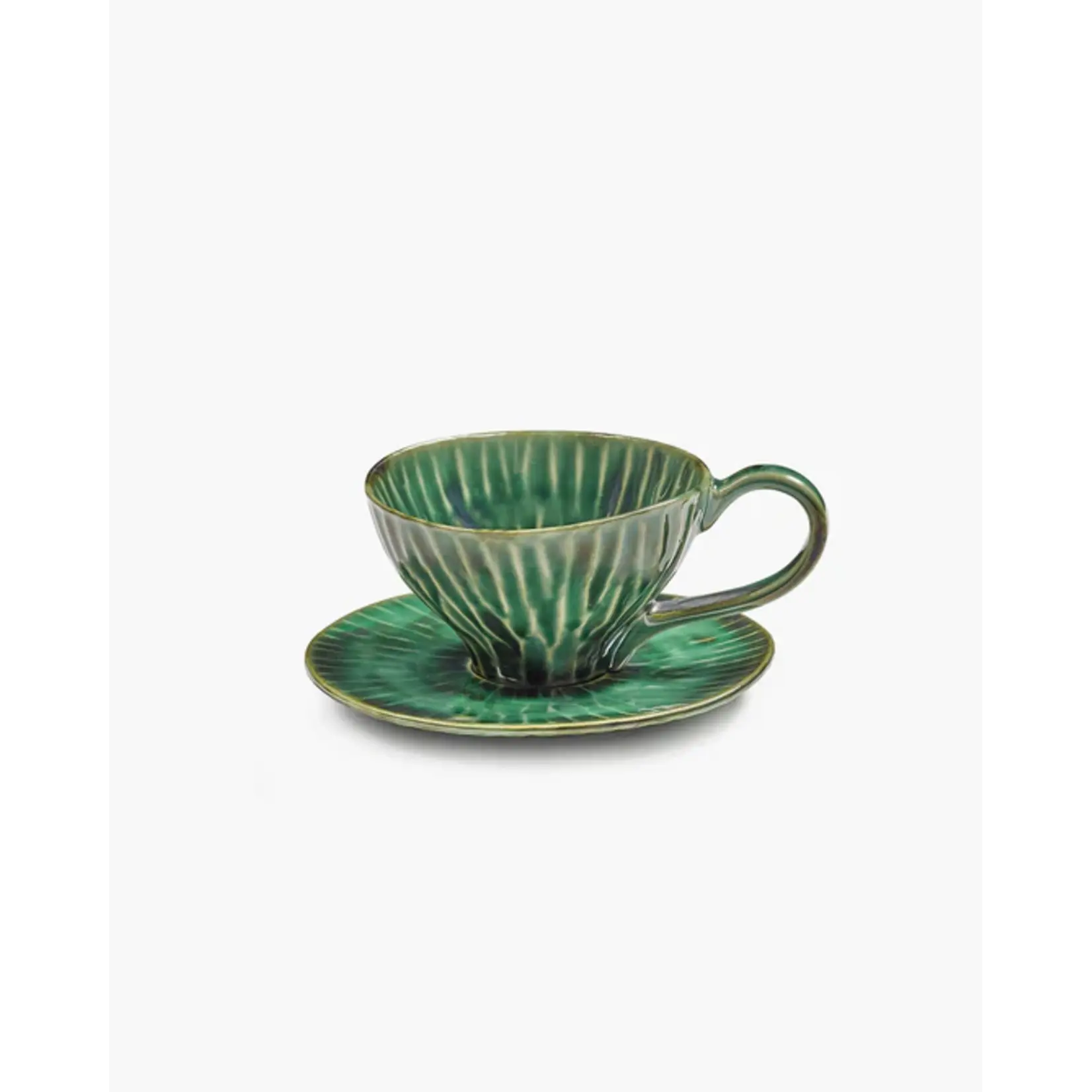 Serax Serax - Pascale Naessens - Verde Lanza - Assiette à cappuccino 14,5 cm - Vert - Lot de 2