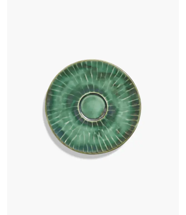 Serax - Pascale Naessens - Verde Lanza - Cappuccinobord 14.5cm - Groen -Set van 2