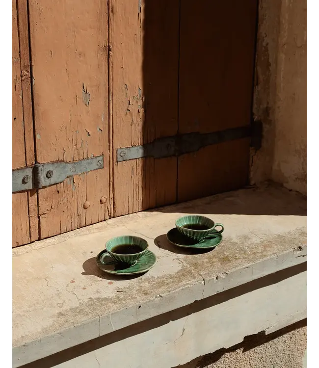 Serax - Pascale Naessens - Verde Lanza - Assiette à cappuccino 14,5 cm - Vert - Lot de 2