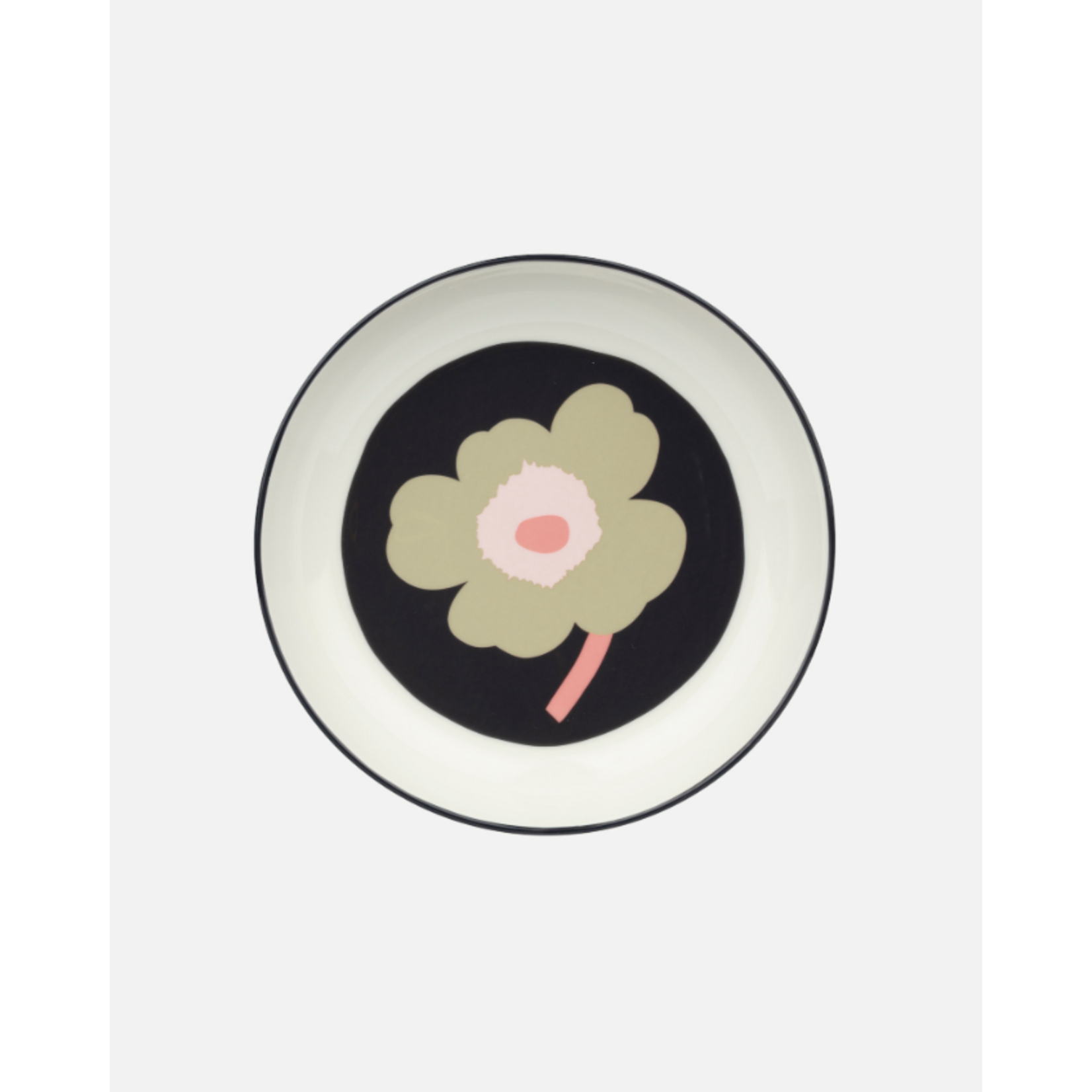 Marimekko Marimekko - Oiva/Unikko Assiette creuse - 20,5 cm - Vert/Gris