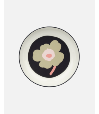 Marimekko Marimekko - Oiva/Unikko Assiette creuse - 20,5 cm - Vert/Gris