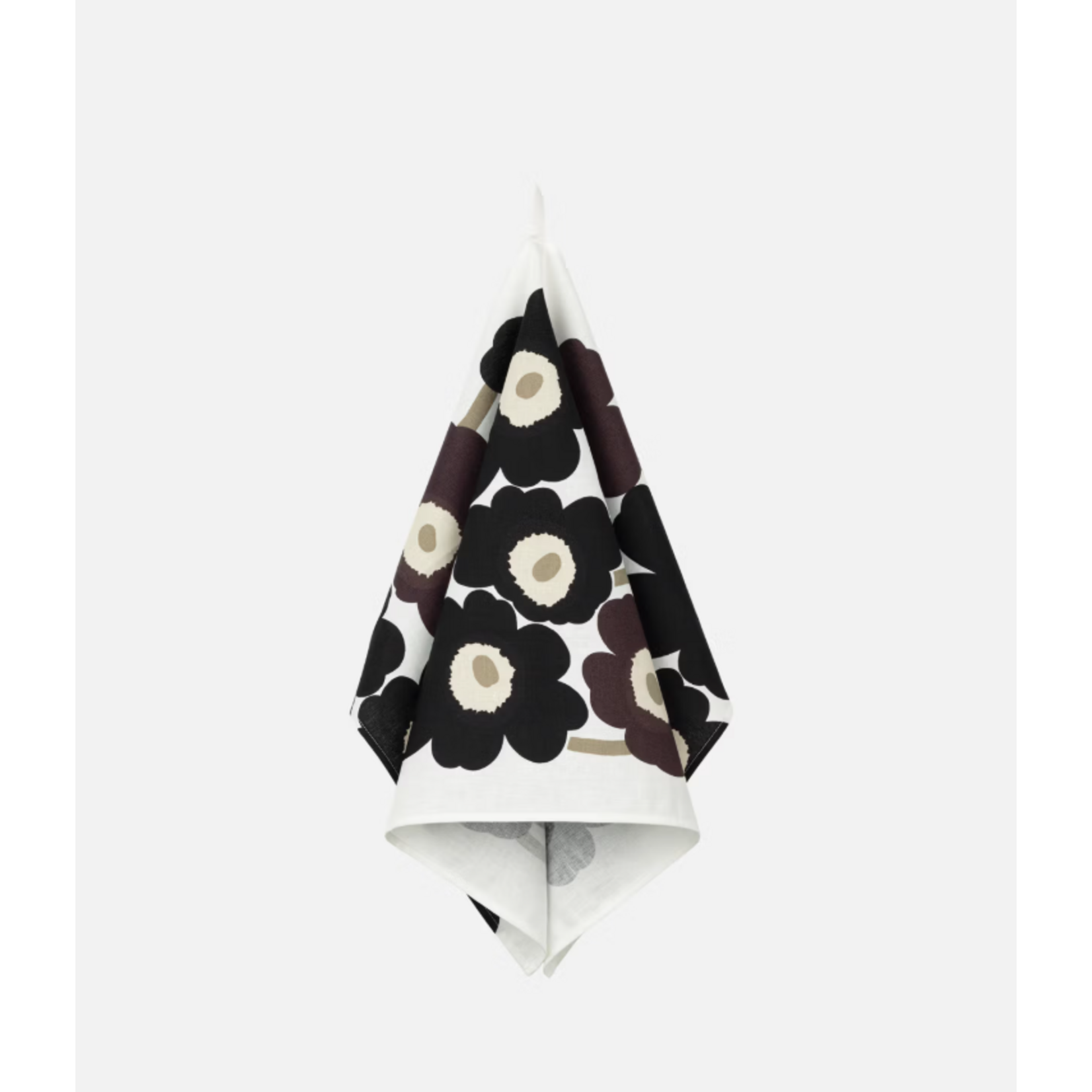 Marimekko Marimekko - Torchon de cuisine Unikko - 1 pièce - Noir/Blanc/Beige