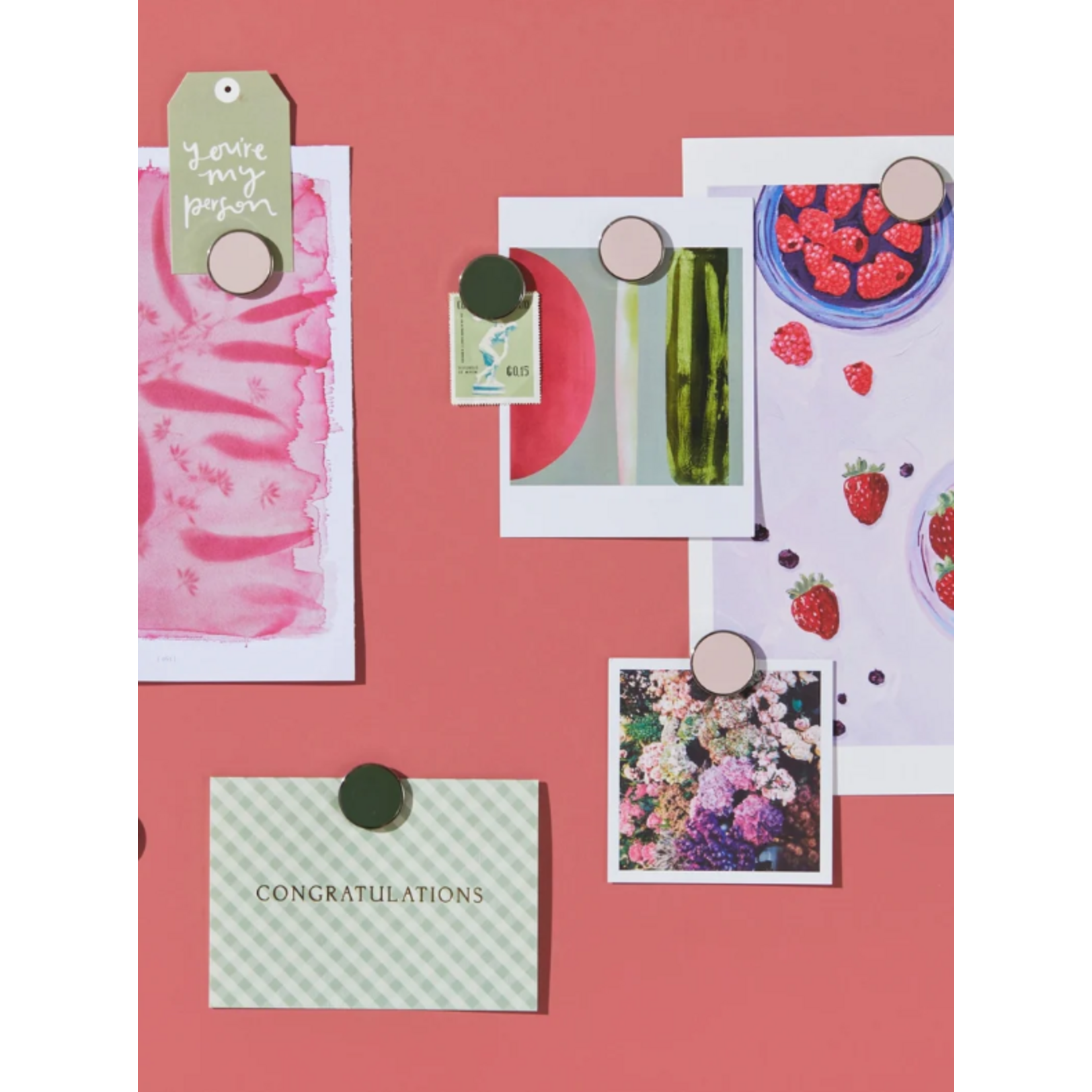 Mustard Made Mustard - The buttons - Magneten - Set van  6 - Blush