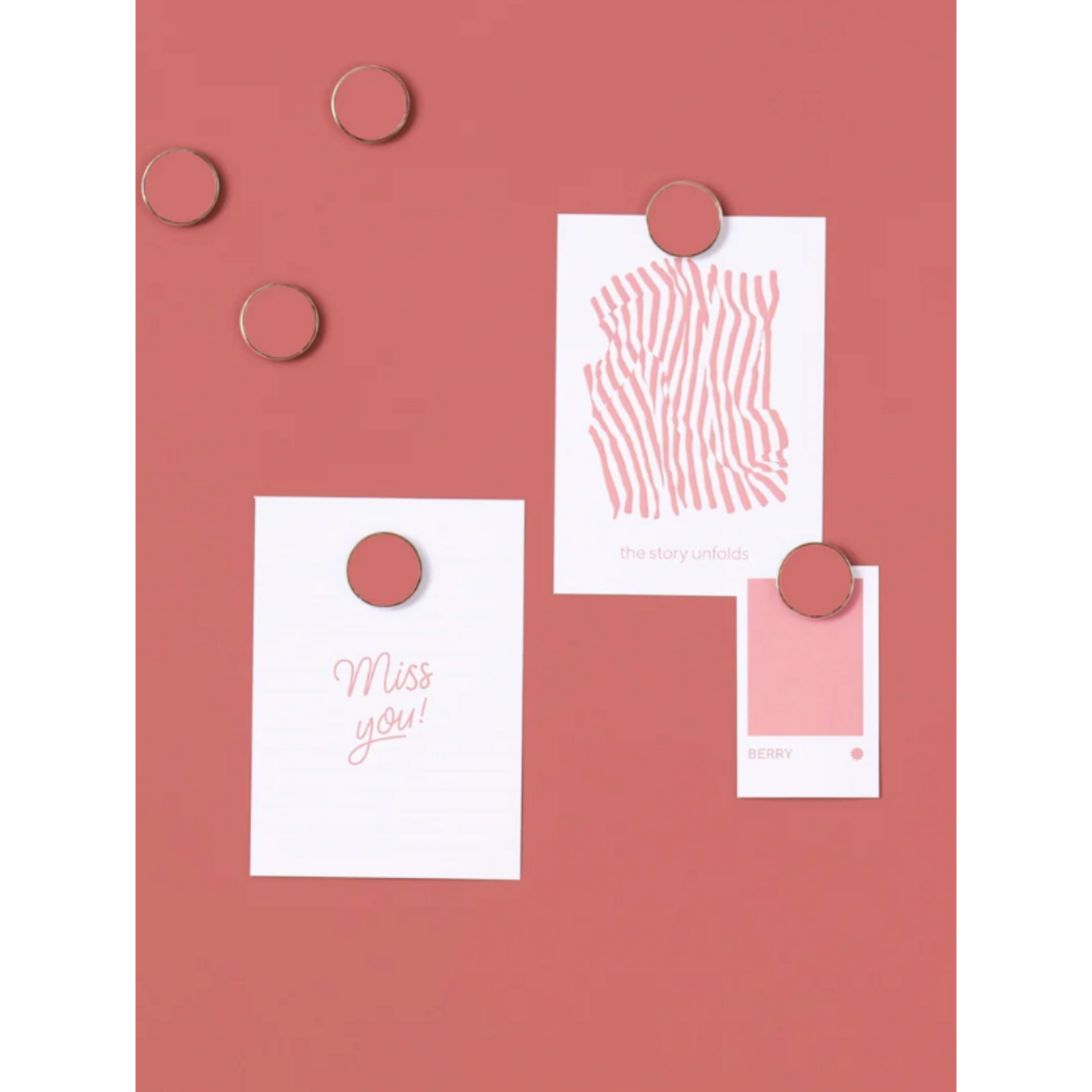 Mustard Made Mustard - The buttons - Magneten - Set van 6 - Berry