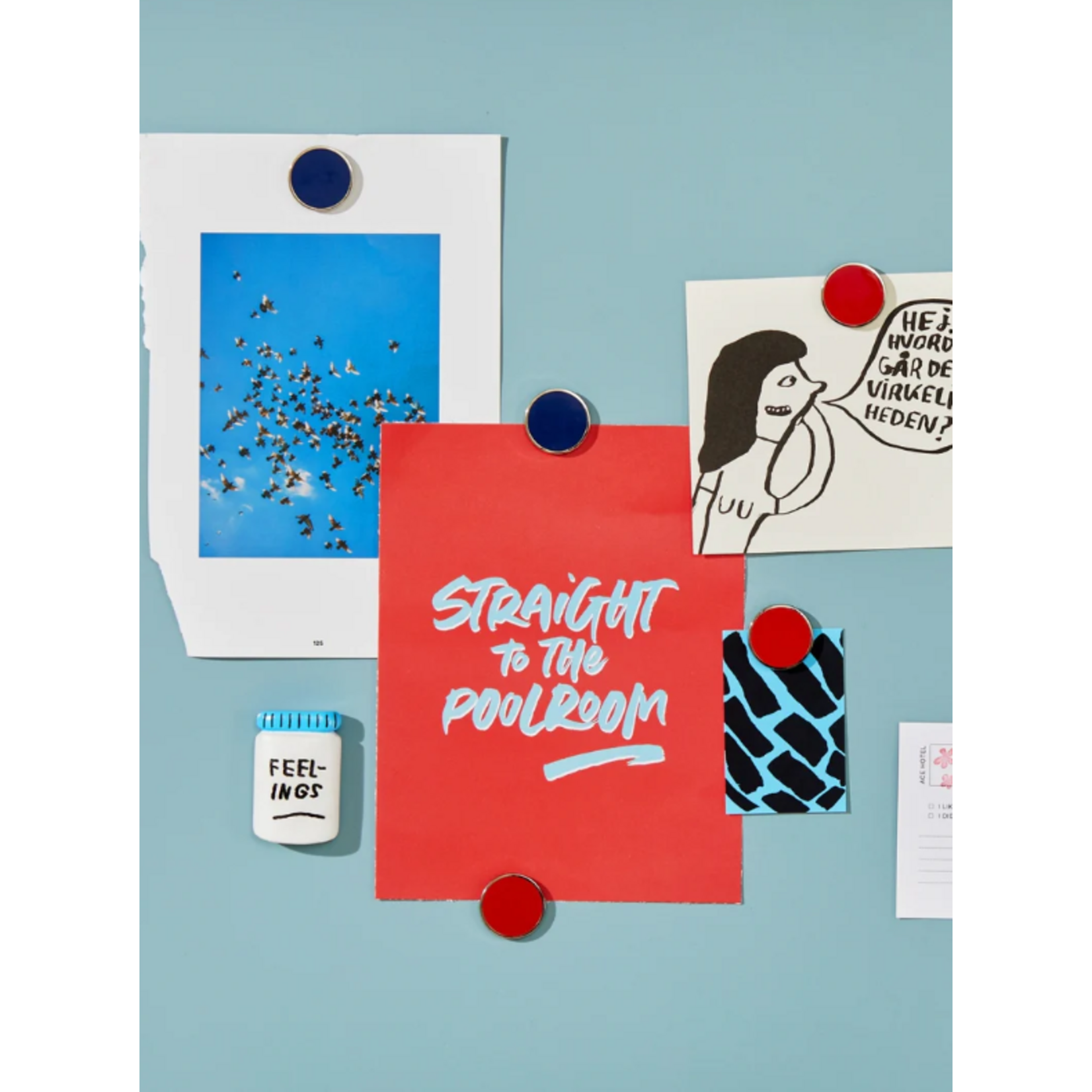 Mustard Made Mustard - The buttons - Magneten - Set van 6 - Poppy