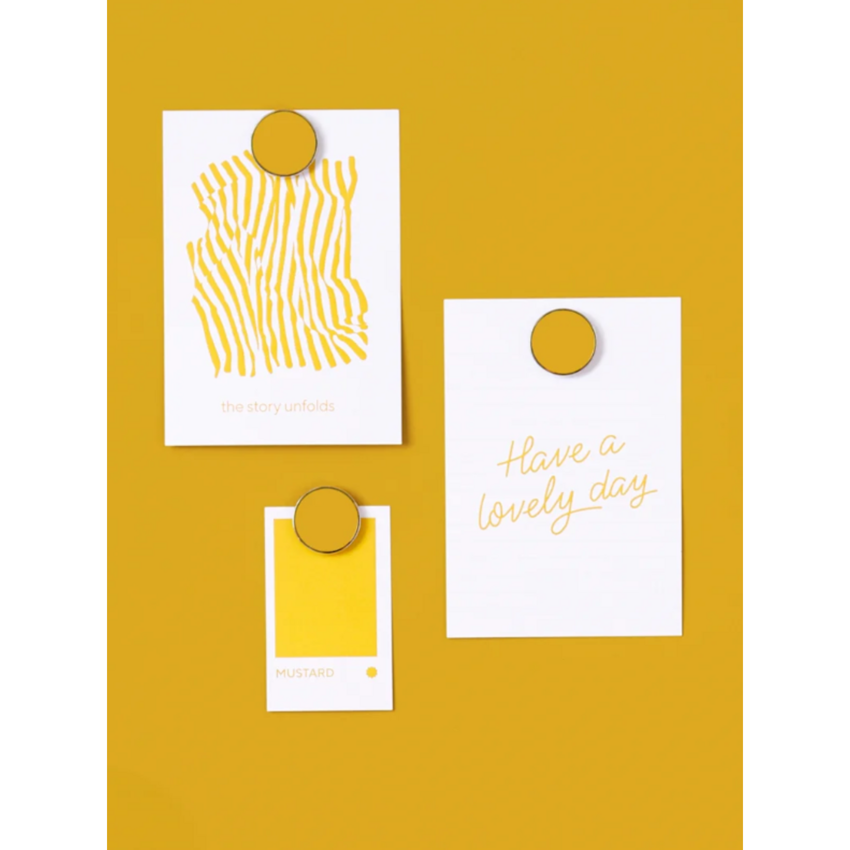 Mustard Made Mustard - The buttons - Magneten - Set van 6 - Mustard