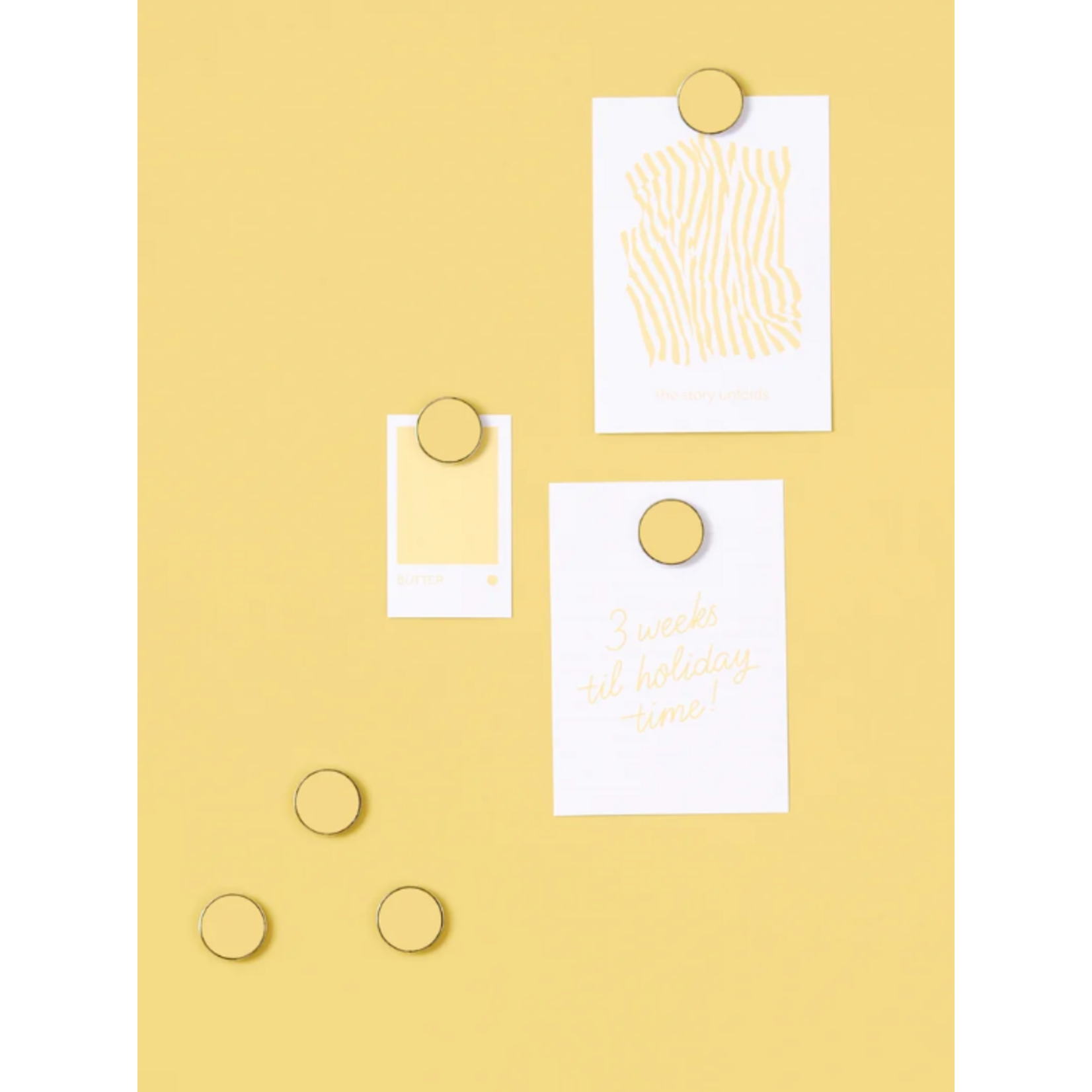 Mustard Made Mustard - Les boutons - Aimants - Lot de 6 - Beurre