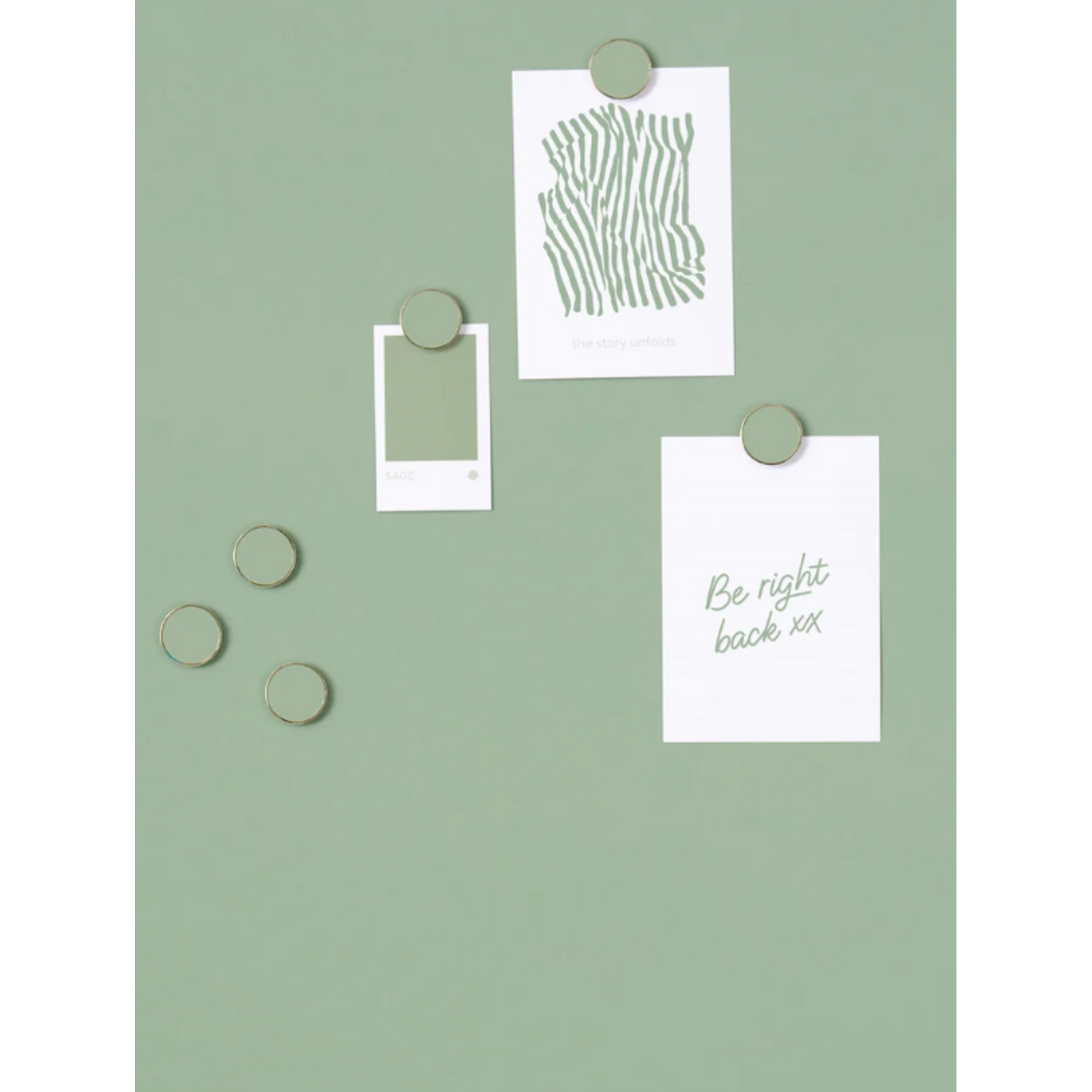 Mustard Made Mustard - Les boutons - Aimants - Lot de 6 - Sage