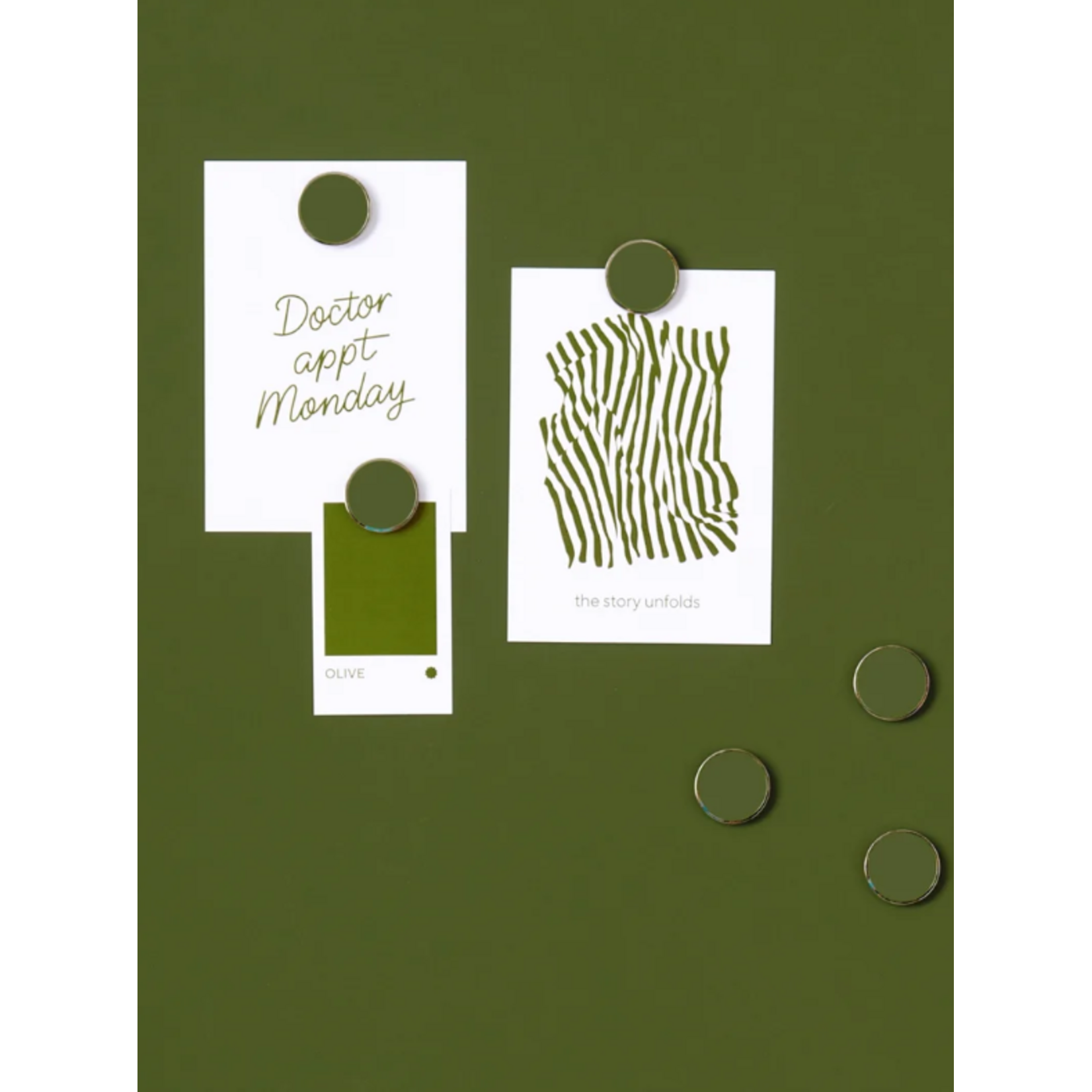 Mustard Made Mustard - The buttons - Magneten - Set van 6 - Olive