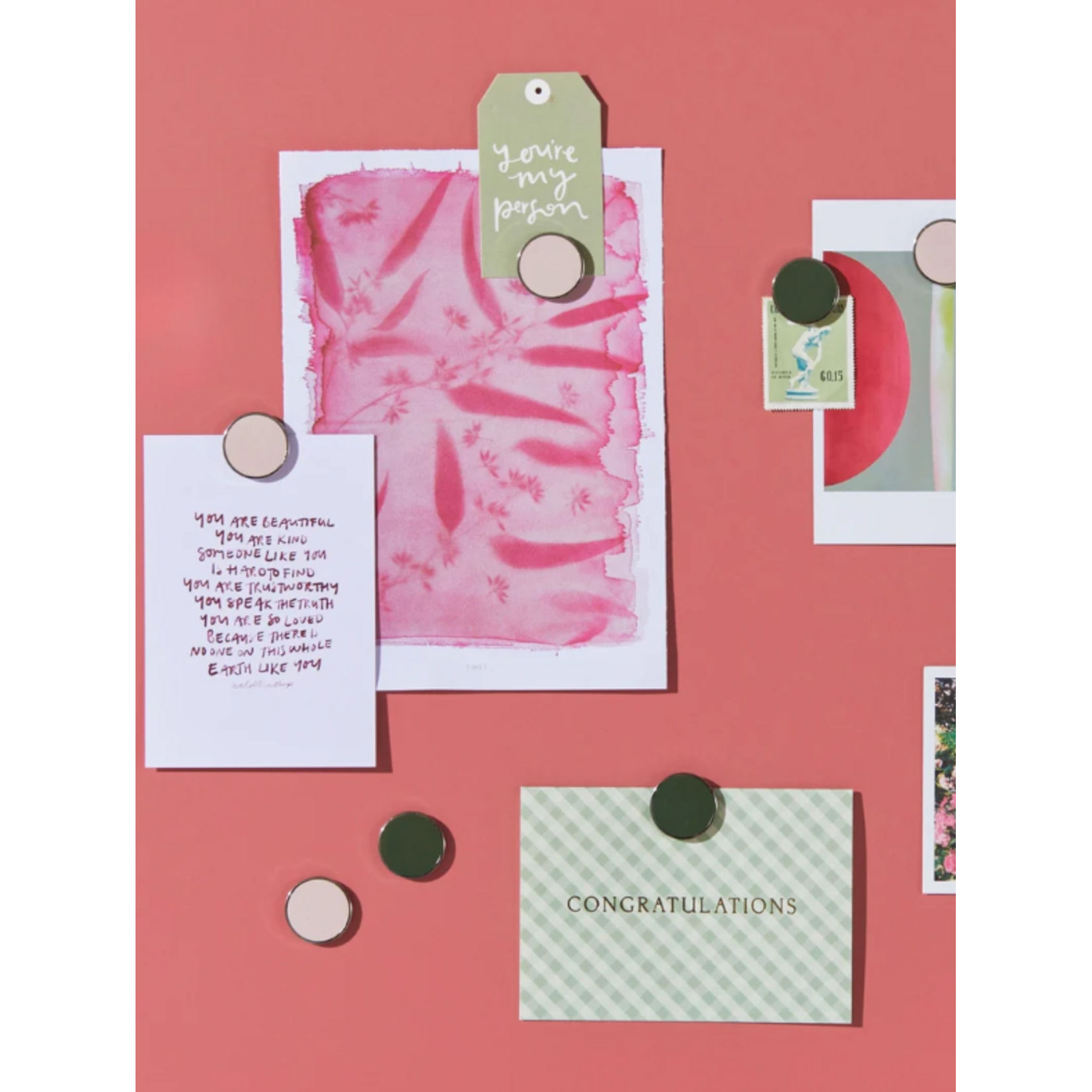 Mustard Made Mustard - Les boutons - Aimants - Lot de 6 - Olive