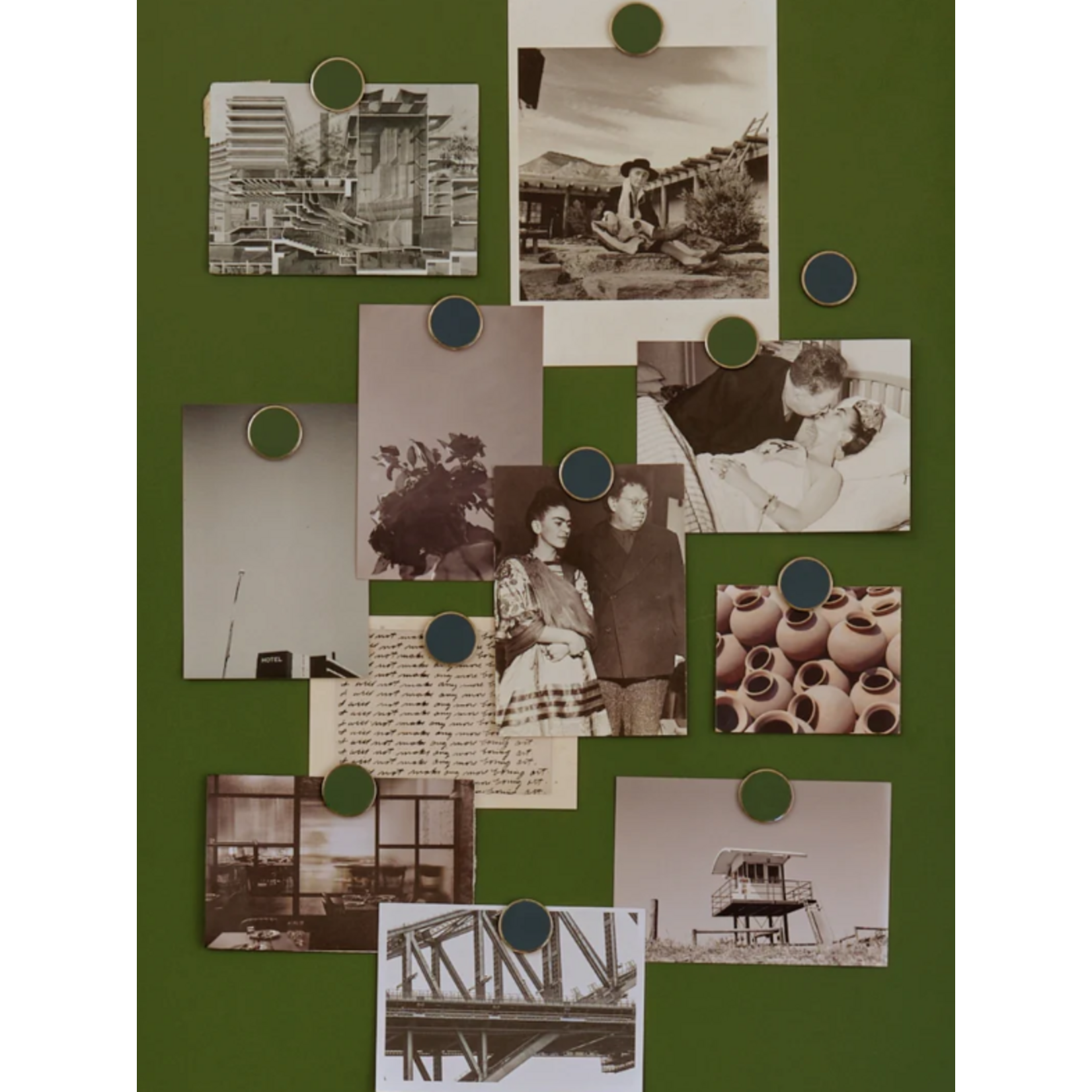 Mustard Made Mustard - The buttons - Magneten - Set van 6 - Olive