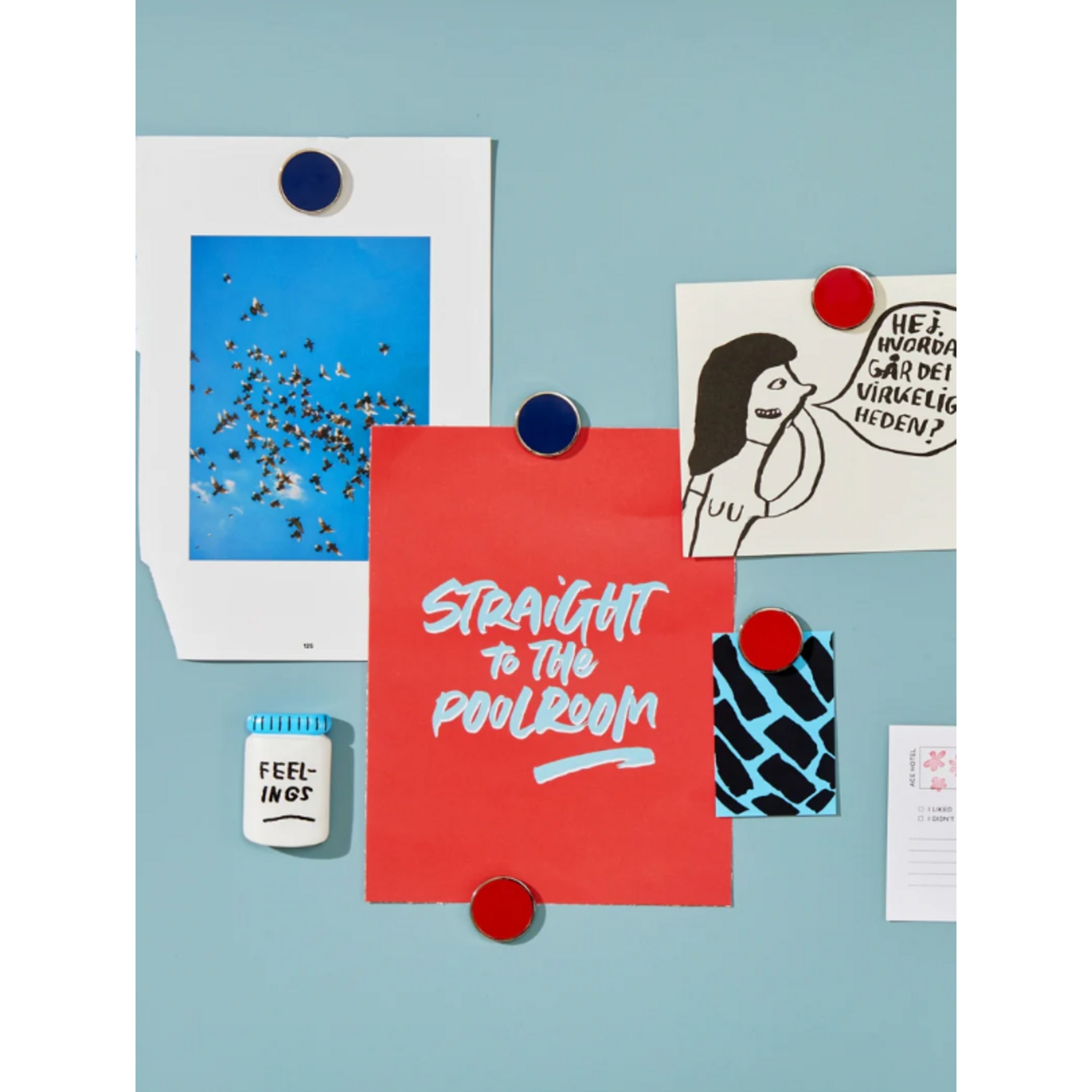 Mustard Made Mustard - Les boutons - Aimants - Lot de 6 - Bleu marine