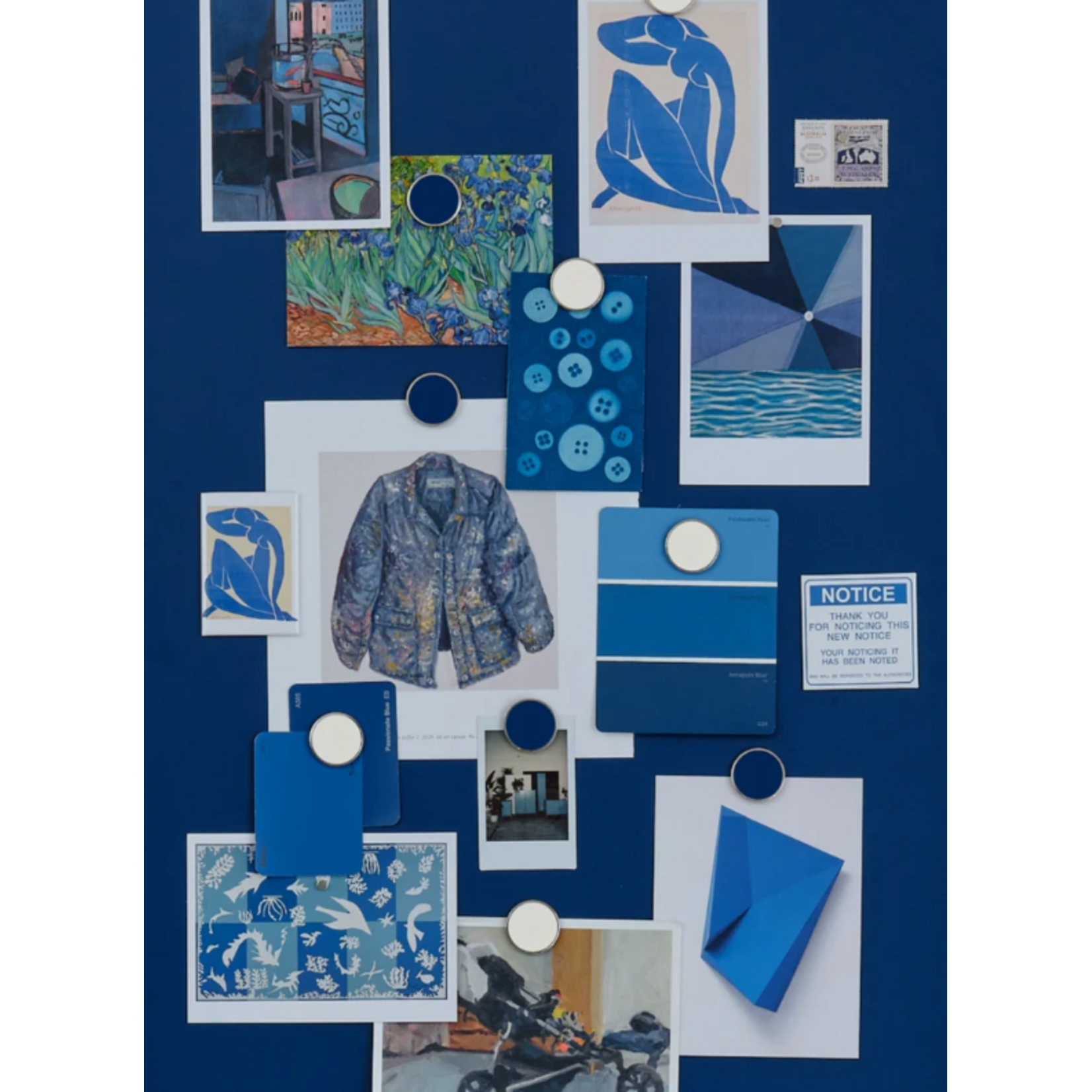 Mustard Made Mustard - Les boutons - Aimants - Lot de 6 - Bleu marine