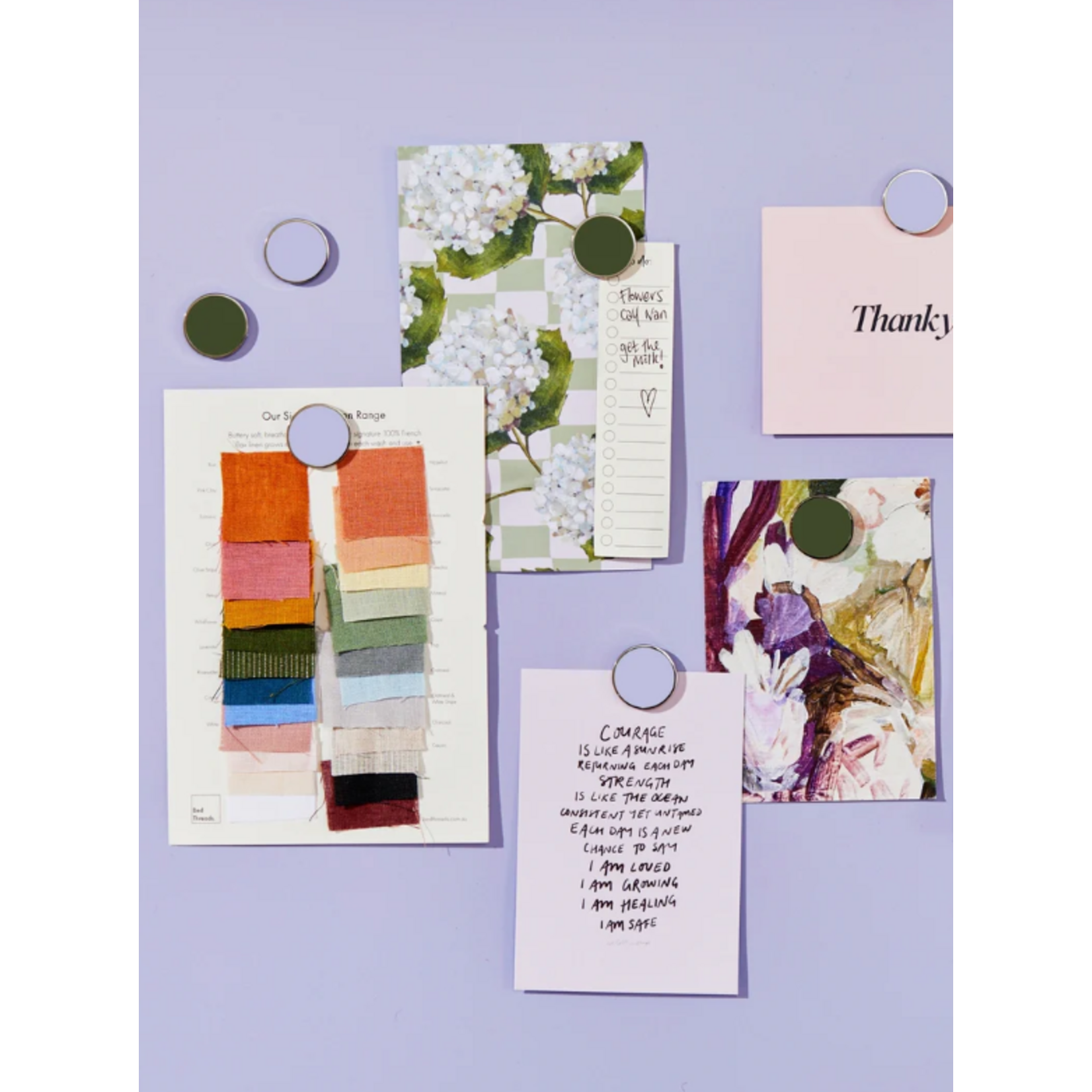 Mustard Made Mustard - The buttons - Magneten - Set van 6 - Lilac