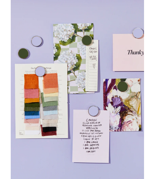 Mustard - Les boutons - Aimants - Lot de 6 - Lilas