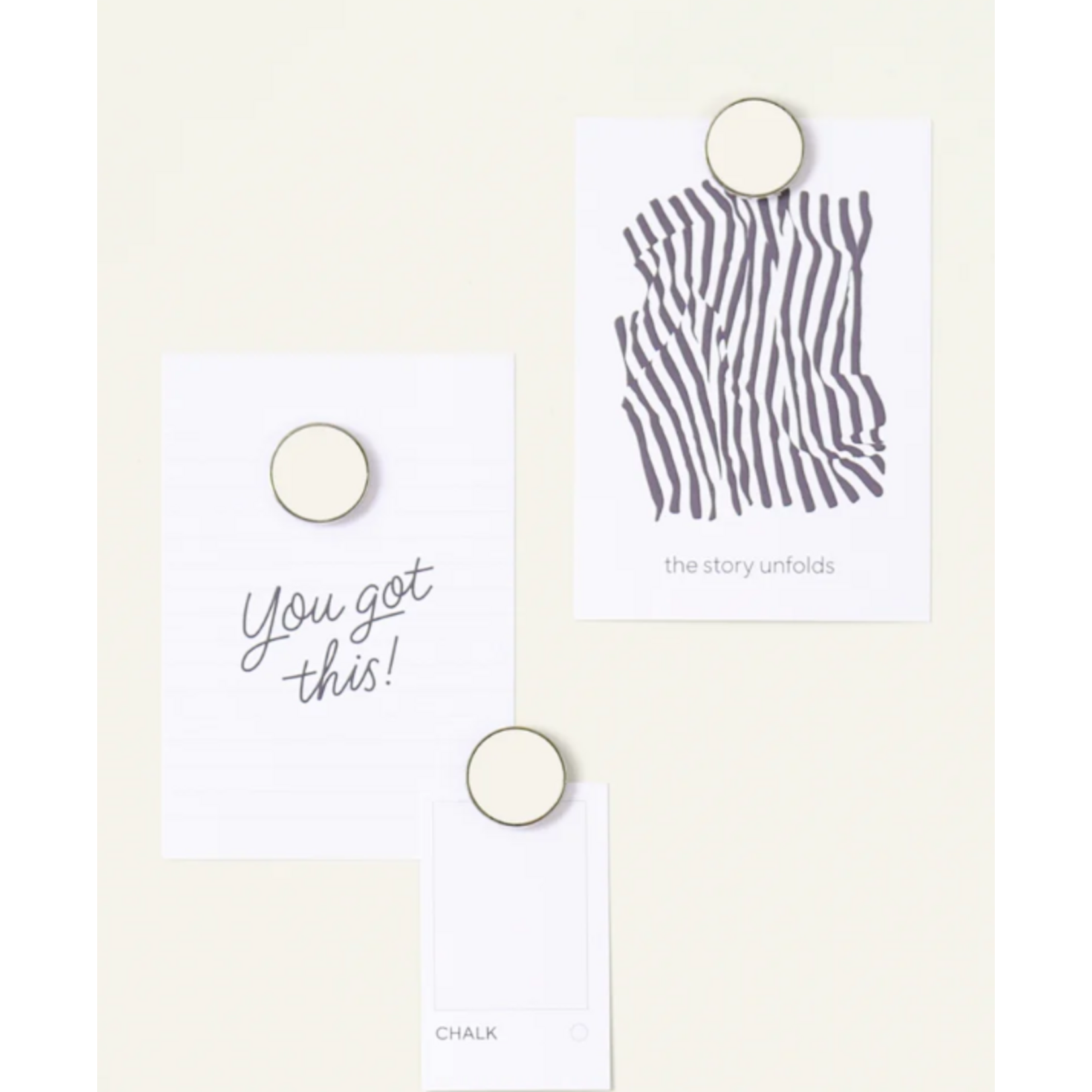 Mustard Made Mustard - The buttons - Magneten - Set van 6 - Chalk