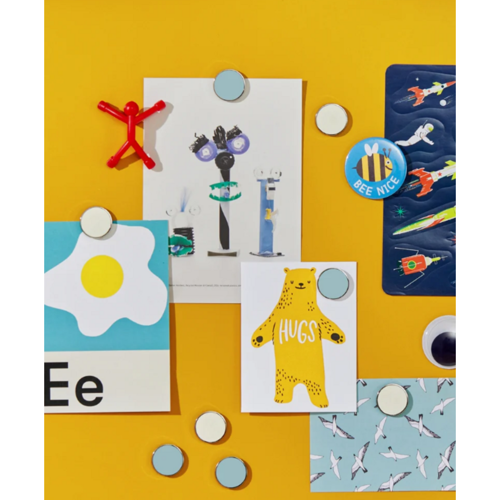 Mustard Made Mustard - The buttons - Magneten - Set van 6 - Chalk