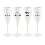 Koziol Koziol - CHEERS - No. 1 SAY IT IN STYLE - Set van 4 - Wit