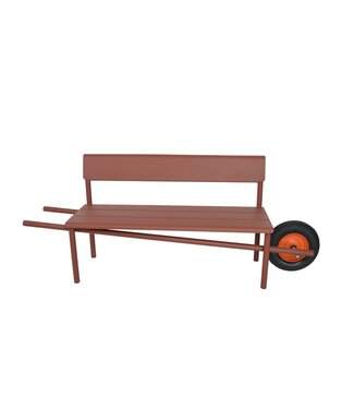 Weltevree Weltevree - Wheelbench Aluminium - Banc à roulettes - Rouge oxyde