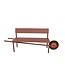 Weltevree - Wheelbench Aluminium - Banc à roulettes - Rouge oxyde