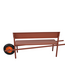 Weltevree - Wheelbench Aluminium - Bank op wielen - Oxide rood