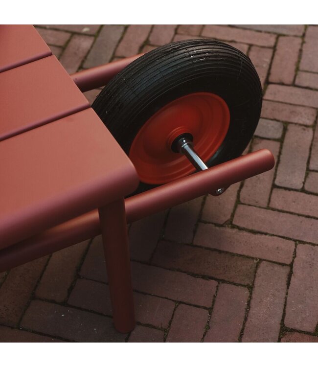 Weltevree - Wheelbench Aluminium - Banc à roulettes - Rouge oxyde