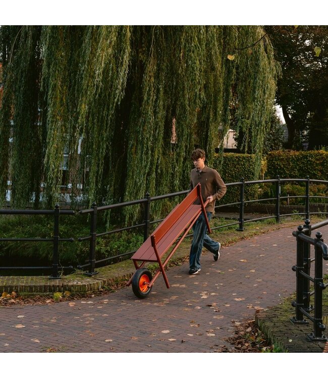 Weltevree - Wheelbench Aluminium - Banc à roulettes - Rouge oxyde