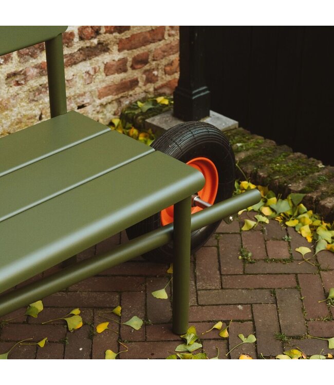 Weltevree - Wheelbench Aluminium - Banc à roulettes - Vert olive