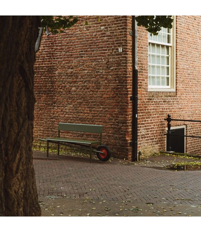 Weltevree - Wheelbench Aluminium - Banc à roulettes - Vert olive